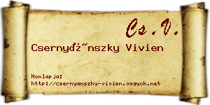 Csernyánszky Vivien névjegykártya