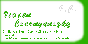 vivien csernyanszky business card